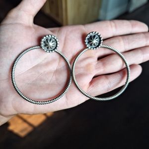 Sterling Silver Twisted Rope Hoops